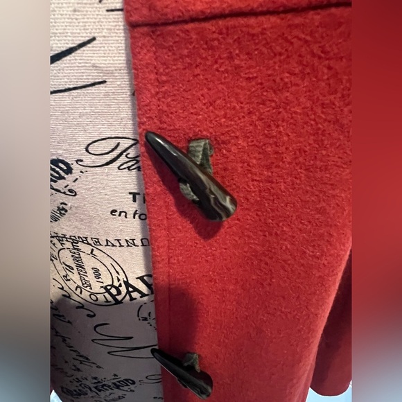 Vintage Laura Ashley women’s Red Toggle Coat, size large, EUC, winter, wool - Picture 5 of 10